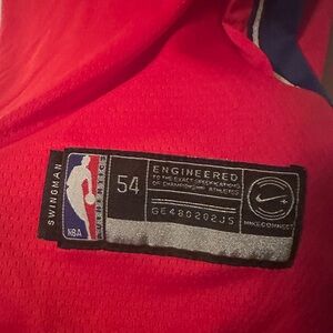 NWT Nike Sixers Red NBA Jersey with Blue Accents “Simmons” #25